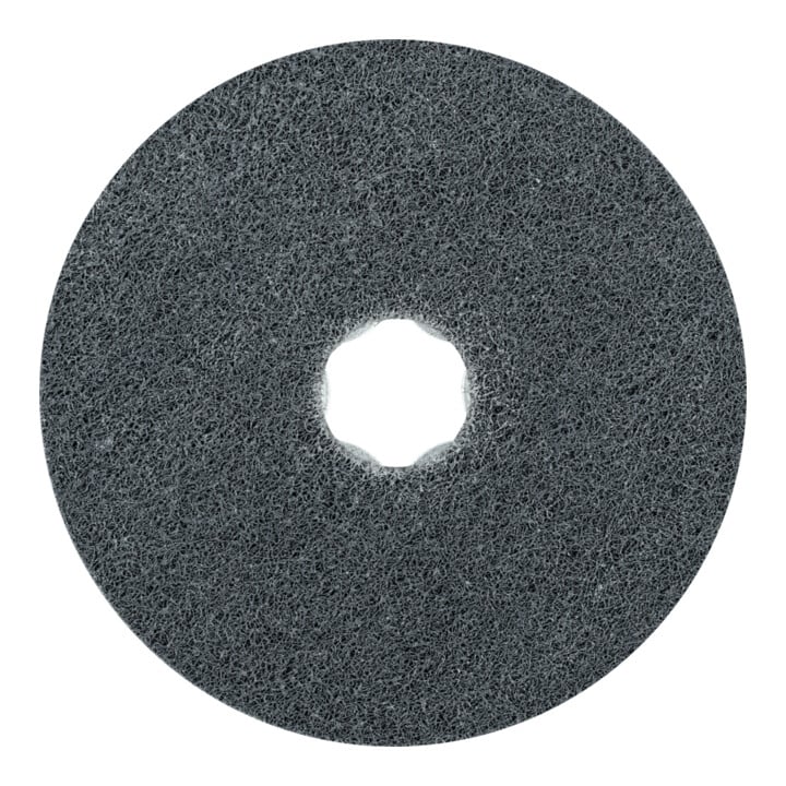 PFERD TOOLS COMBICLICK verpresste Vliesronde CC PNER Ø 100mm Mittelweich SIC Fein für Finish