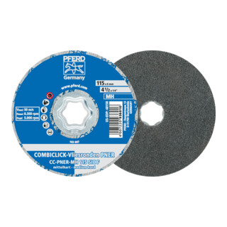 PFERD TOOLS COMBICLICK verpresste Vliesronde CC PNER Ø 115 mm Mittehart SIC Fein für Finish