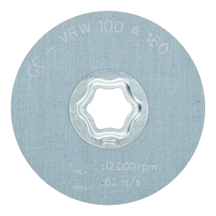 PFERD TOOLS COMBICLICK weiche Vliesronde CC Ø 100mm A180 zum reinigen und satinieren mit Winkelschleifer