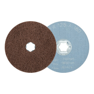 PFERD TOOLS COMBICLICK weiche Vliesronde CC Ø 125 mm A180 zum reinigen und satinieren mit Winkelschleifer