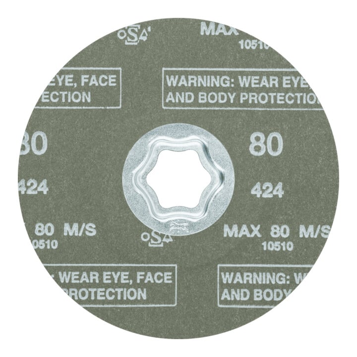 PFERD TOOLS COMBICLICK Zirkon Fiberscheibe Ø 115 mm Z80 für hohen Abtrag auf Stahl