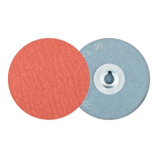 PFERD TOOLS COMBIDISC Keramikkorn Mini-Fiberscheibe CDF Ø 75 mm CO-COOL80 für Stahl und Edelstahl