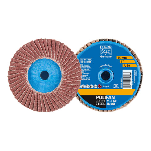 PFERD TOOLS COMBIDISC Korund Mini-POLIFAN CD Ø 75 mm A60 für universelle Anwendungen