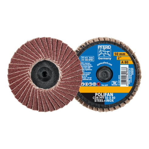 PFERD TOOLS COMBIDISC Korund Mini-POLIFAN CDR Ø 50mm A80 für universelle Anwendungen