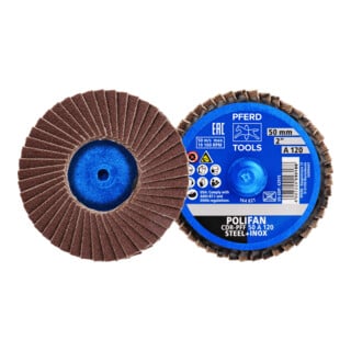 PFERD TOOLS COMBIDISC Korund Mini-POLIFAN CDR Ø 50mm A120 für universelle Anwendungen