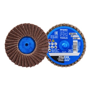 PFERD TOOLS COMBIDISC Korund Mini-POLIFAN CDR Ø 50mm A60 für universelle Anwendungen