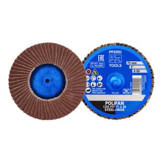 PFERD TOOLS COMBIDISC Korund Mini-POLIFAN CDR Ø 75 mm A80 für universelle Anwendungen