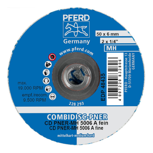 PFERD TOOLS COMBIDISC verpresste Vliesronde CD PNER Ø 50mm Mittelhart A Fein für Finish