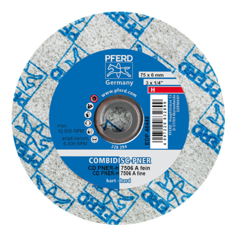 PFERD TOOLS COMBIDISC verpresste Vliesronde CD PNER Ø 75 mm Hart A Fein für Finish