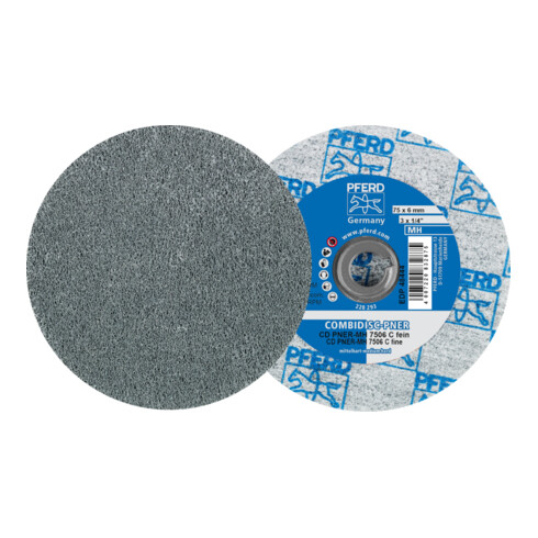 PFERD TOOLS COMBIDISC verpresste Vliesronde CD PNER Ø 75 mm Mittehart SIC Fein für Finish