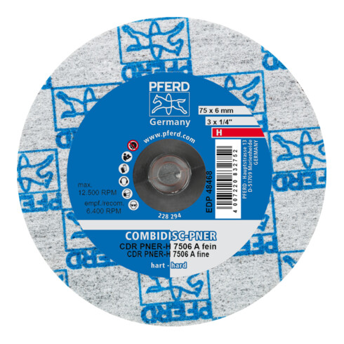PFERD TOOLS COMBIDISC verpresste Vliesronde CDR PNER Ø 75 mm Hart A Fein für Finish