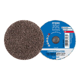 PFERD TOOLS COMBIDISC verpresste Vliesronde CDR PNER Ø 50mm Hart A Grob für Finish