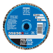 PFERD TOOLS COMBIDISC Zirkon Mini-POLIFAN CD Ø 75 mm Z80 für gehärteten Stahl-4
