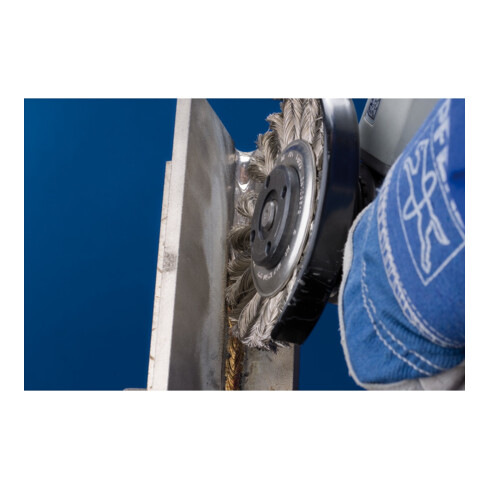 PFERD TOOLS COMBITWIST INOX-TOTAL Rundbürste RBGIT Ø 115x12x22,2 mm Edelstahl-Draht-Ø 0,35 mm Winkelschleifer