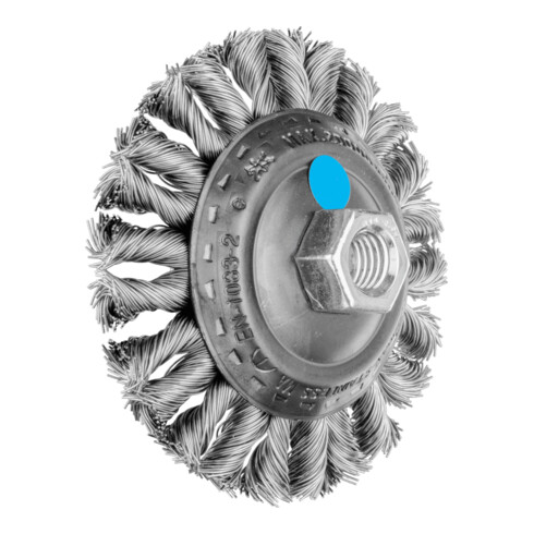 PFERD TOOLS COMBITWIST Kegelbürste gezopft KBG Ø 100x13 mm M14 Edelstahl-Draht-Ø 0,50mm Winkelschleifer (1)
