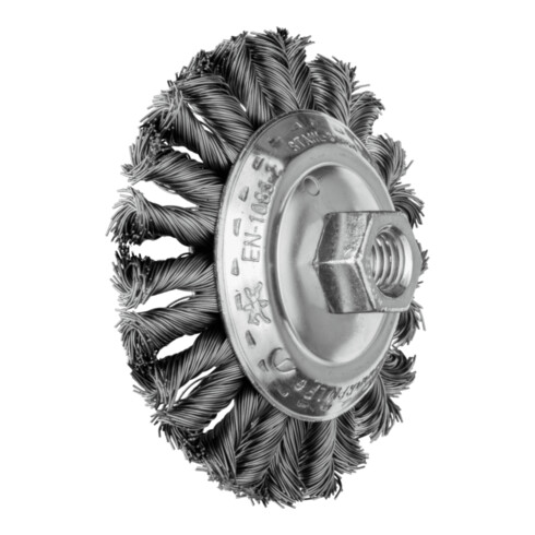 PFERD TOOLS COMBITWIST Kegelbürste gezopft KBG Ø 100x13 mm M14 Stahl-Draht-Ø 0,50mm Winkelschleifer (1)
