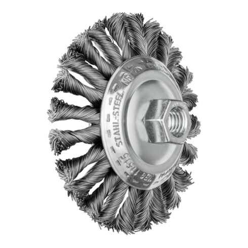PFERD TOOLS COMBITWIST Kegelbürste gezopft KBG Ø 115x15 mm M14 Stahl-Draht-Ø 0,50mm Winkelschleifer