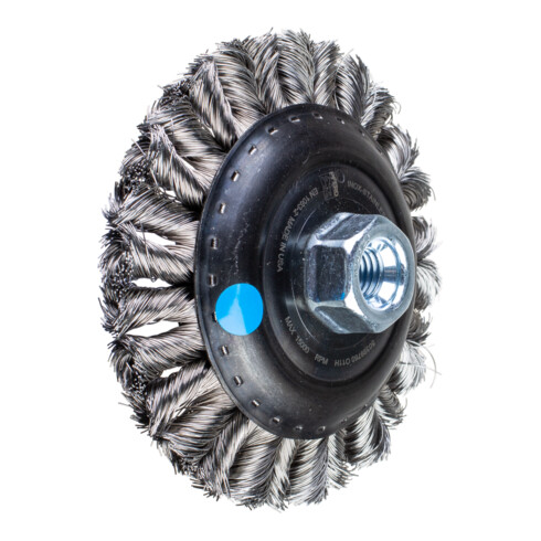 PFERD TOOLS COMBITWIST Kegelbürste gezopft KBG Ø 125x15 mm M14 Edelstahl-Draht-Ø 0,35 mm Winkelschleifer