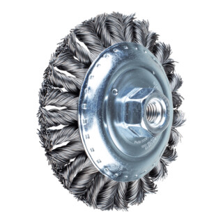 PFERD TOOLS COMBITWIST Kegelbürste gezopft KBG Ø 125x15 mm M14 Stahl-Draht-Ø 0,50mm Winkelschleifer
