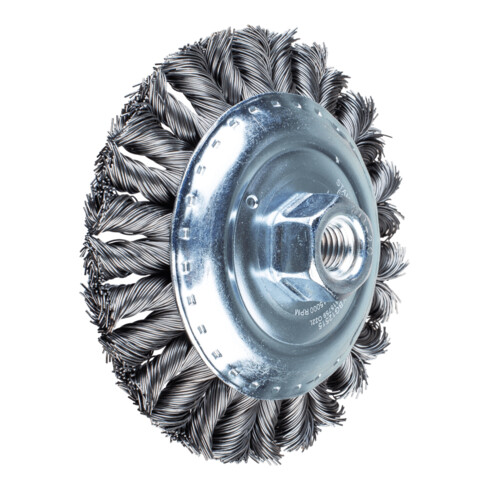 PFERD TOOLS COMBITWIST Kegelbürste gezopft KBG Ø 125x15 mm M14 Stahl-Draht-Ø 0,50mm Winkelschleifer