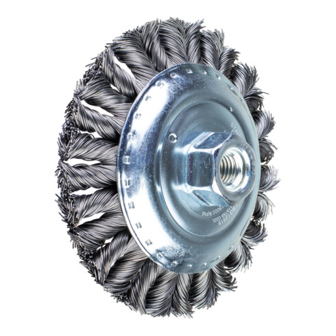 PFERD TOOLS COMBITWIST Kegelbürste gezopft KBG Ø 125x15 mm M14 Stahl-Draht-Ø 0,50mm Winkelschleifer