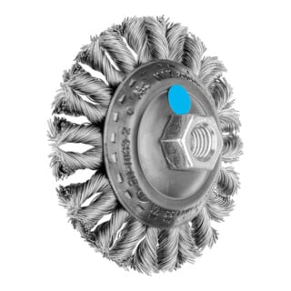 PFERD TOOLS COMBITWIST Kegelbürste gezopft KBG Ø 100x13 mm M14 Edelstahl-Draht-Ø 0,50mm Winkelschleifer (1)