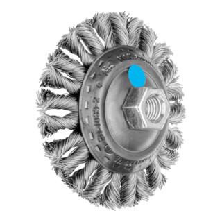 PFERD TOOLS COMBITWIST Kegelbürste gezopft KBG Ø 100x13 mm M14 Edelstahl-Draht-Ø 0,50mm Winkelschleifer (1)