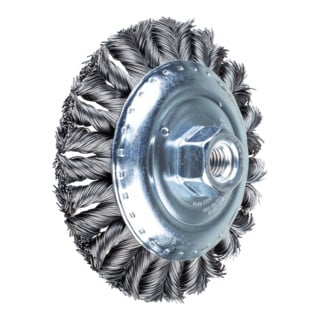 PFERD TOOLS COMBITWIST Kegelbürste gezopft KBG Ø 125x15 mm M14 Stahl-Draht-Ø 0,50mm Winkelschleifer