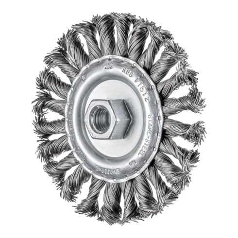 PFERD TOOLS COMBITWIST Rundbürste gezopft RBG Ø 115x12 mm M14 Stahl-Draht-Ø 0,50mm Winkelschleifer