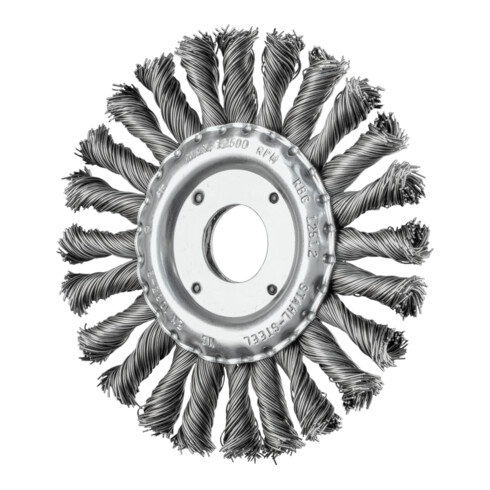 PFERD TOOLS COMBITWIST Rundbürste gezopft RBG Ø 125x12x22,2 mm Stahl-Draht-Ø 0,50mm Winkelschleifer (10)