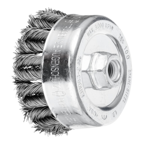 PFERD TOOLS COMBITWIST Topfbürste gezopft TBG Ø 100mm M14 Stahl-Draht-Ø 0,50mm Winkelschleifer (1)