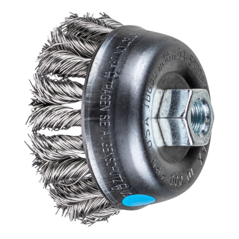 PFERD TOOLS COMBITWIST Topfbürste gezopft TBG Ø 80mm M14 Edelstahl-Draht-Ø 0,50mm Winkelschleifer
