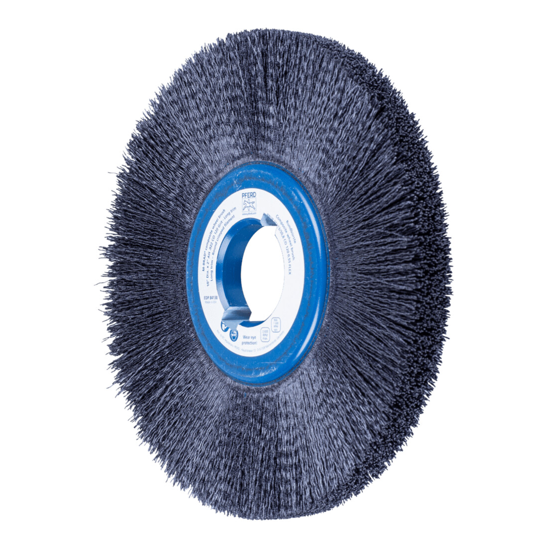 PFERD TOOLS COMPOSITE FLEX Rundbürste RBUP Ø 250x13x50,8 mm Keramik-Filament-Ø 0,55 mm Korn 120 stationär