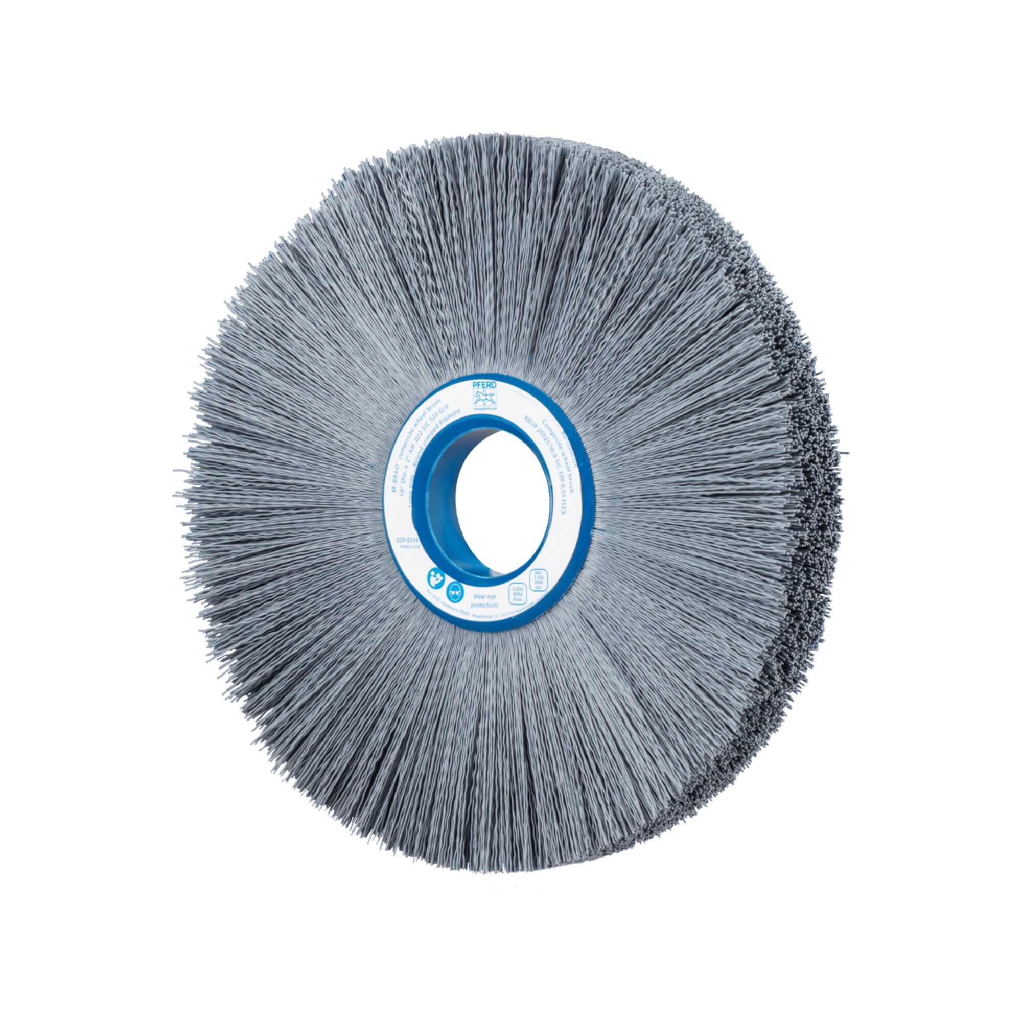 PFERD TOOLS COMPOSITE FLEX Rundbürste RBUP Ø 250x25x50,8 mm Bohrung SiC-Filament-Ø 0,55 mm Korn 320 stationär