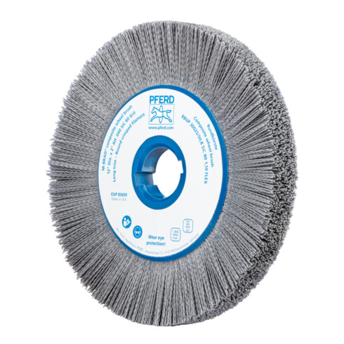 PFERD TOOLS COMPOSITE FLEX Rundbürste RBUP Ø 300x25x50,8 mm Bohrung SiC-Filament-Ø 1,10mm Korn 80 stationär