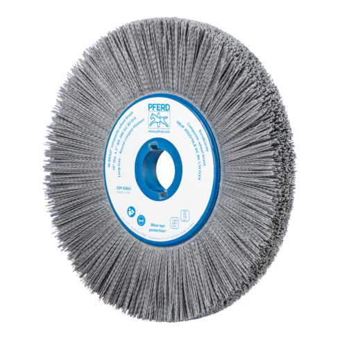 PFERD TOOLS COMPOSITE FLEX Rundbürste RBUP Ø 350x25x50,8 mm Bohrung SiC-Filament-Ø 1,10mm Korn 80 stationär