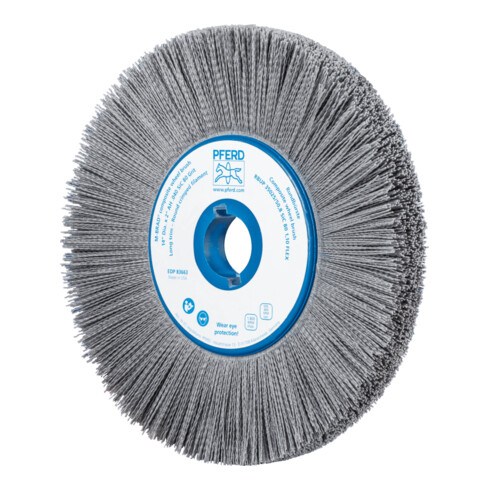 PFERD TOOLS COMPOSITE FLEX Rundbürste RBUP Ø 350x25x50,8 mm Bohrung SiC-Filament-Ø 1,10mm Korn 80 stationär
