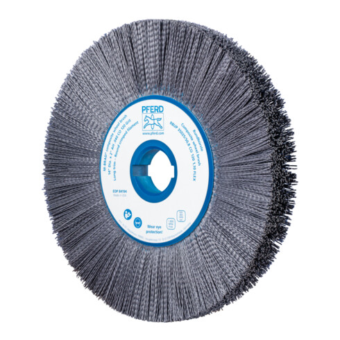 PFERD TOOLS COMPOSITE FLEX Rundbürste RBUP Ø 350x25x50,8 mm Keramik-Filament-Ø 1,10mm Korn 120 stationär