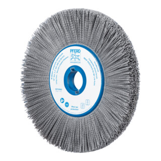 PFERD TOOLS COMPOSITE FLEX Rundbürste RBUP Ø 350x25x50,8 mm Bohrung SiC-Filament-Ø 1,10mm Korn 80 stationär