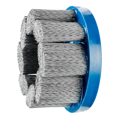 PFERD TOOLS COMPOSITE FLEX Tellerbürste DBU Ø 100x22,2 mm Bohrung SiC-Filament-Ø 0,55 mm Korn 320 stationär