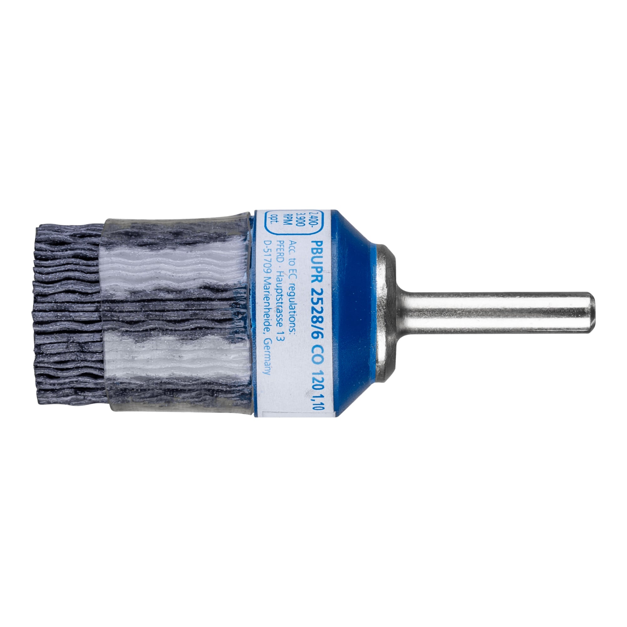 PFERD TOOLS COMPOSITE Pinselbürste PBUPR Ø 25 mm Schaft-Ø 6 mm Keramik-Filament-Ø 1,00mm Korn 120 stationär