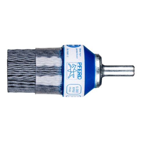 PFERD TOOLS COMPOSITE Pinselbürste PBUPR Ø 28 mm Schaft-Ø 6 mm SiC-Filament-Ø 1,00mm Korn 120 stationär