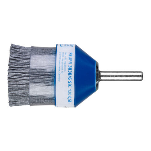PFERD TOOLS COMPOSITE Pinselbürste PBUPR Ø 38 mm Schaft-Ø 6 mm SiC-Filament-Ø 0,55 mm Korn 120 stationär