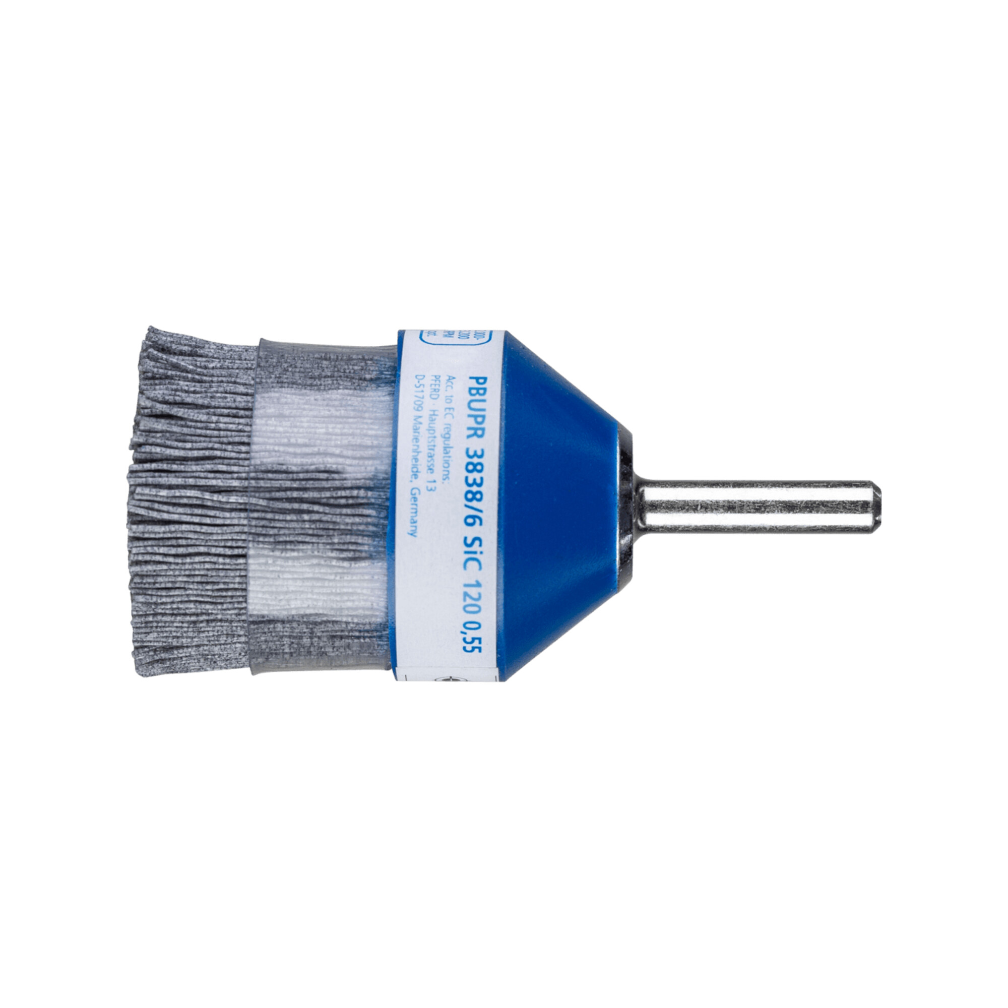 PFERD TOOLS COMPOSITE Pinselbürste PBUPR Ø 38 mm Schaft-Ø 6 mm SiC-Filament-Ø 0,55 mm Korn 120 stationär