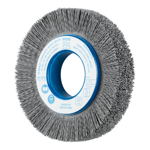 PFERD TOOLS COMPOSITE Rundbürste RBUP Ø 150x25x50,8 mm Bohrung SiC-Filament-Ø 0,55 mm Korn 320 stationär
