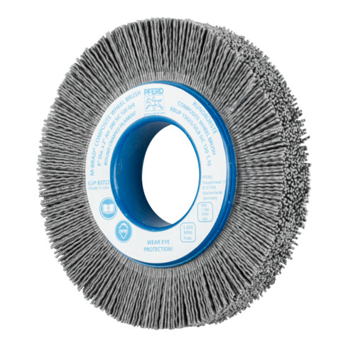 PFERD TOOLS COMPOSITE Rundbürste RBUP Ø 150x25x50,8 mm Bohrung SiC-Filament-Ø 1,10mm Korn 120 stationär