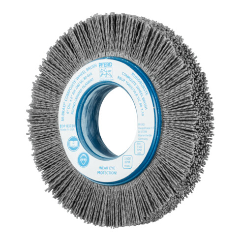 PFERD TOOLS COMPOSITE Rundbürste RBUP Ø 150x25x50,8 mm Bohrung SiC-Filament-Ø 1,10mm Korn 80 stationär