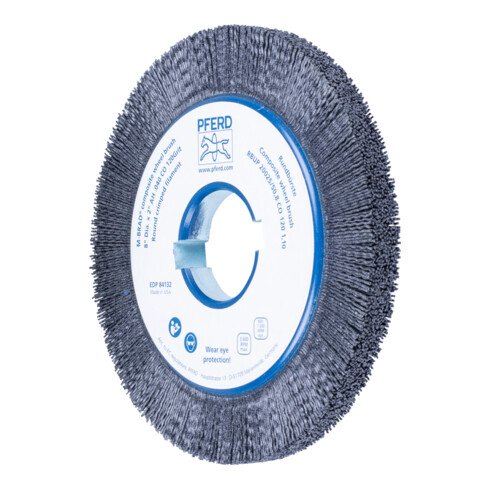 PFERD TOOLS COMPOSITE Rundbürste RBUP Ø 200x13x50,8 mm Bohrung Keramik-Filament-Ø 1,10mm Korn 120 stationär