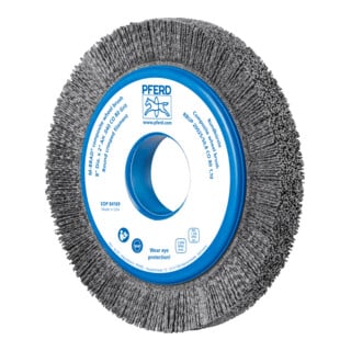 PFERD TOOLS COMPOSITE Rundbürste RBUP Ø 200x25x50,8 mm Bohrung Keramik-Filament-Ø 1,10mm Korn 80 stationär