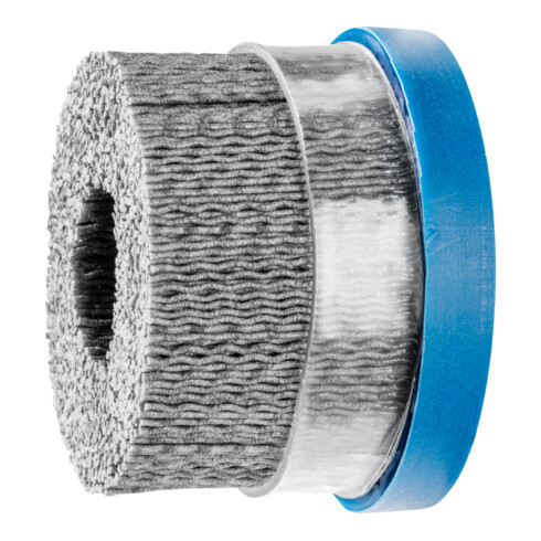 PFERD TOOLS COMPOSITE Tellerbürste DBUR Ø 76x22,2 mm Bohrung SiC-Filament-Ø 1,10mm Korn 120 stationär